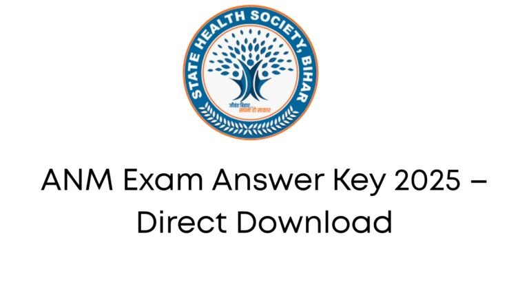 Bihar ANM Answer Key