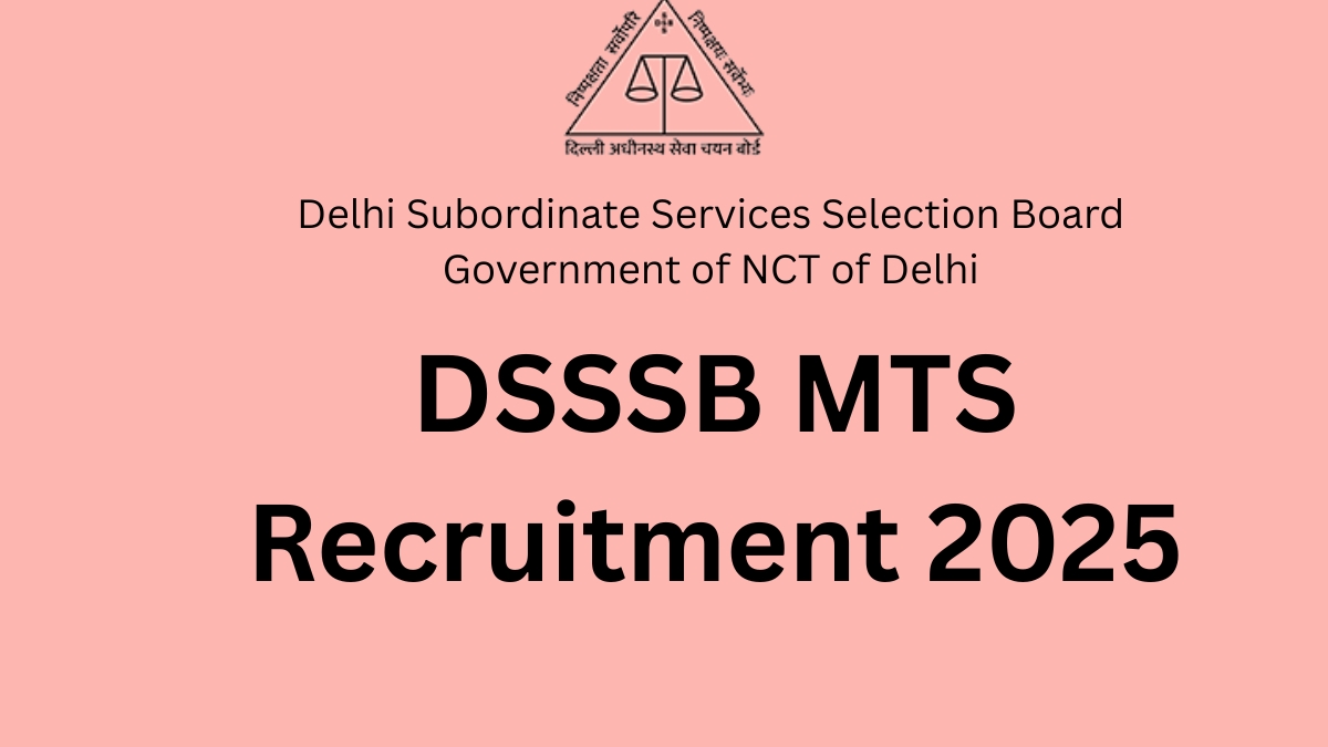 DSSSB MTS Recruitment