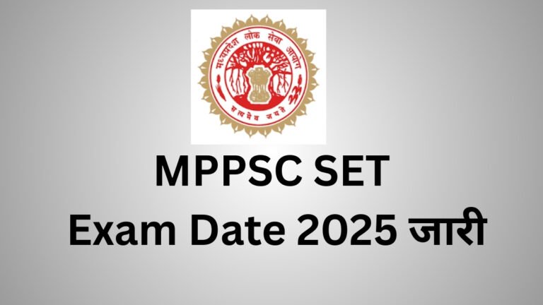 MPPSC SET Exam Date