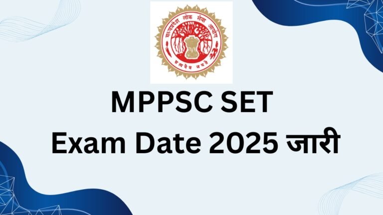 MPPSC SET Exam Date