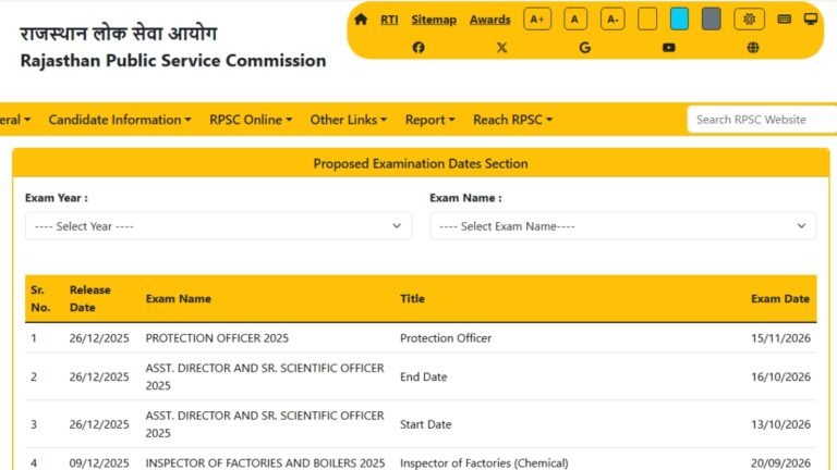 RPSC Exam