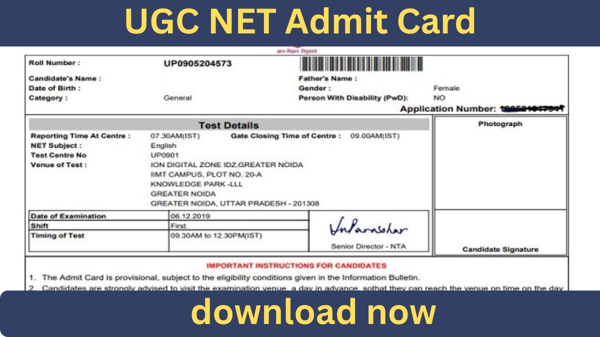 UGC NET Admit Card
