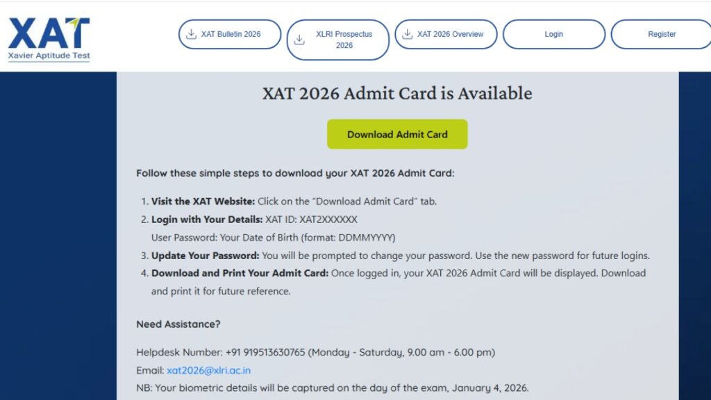 XAT Admit Card