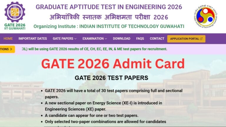 GATE 2026 Admit Card