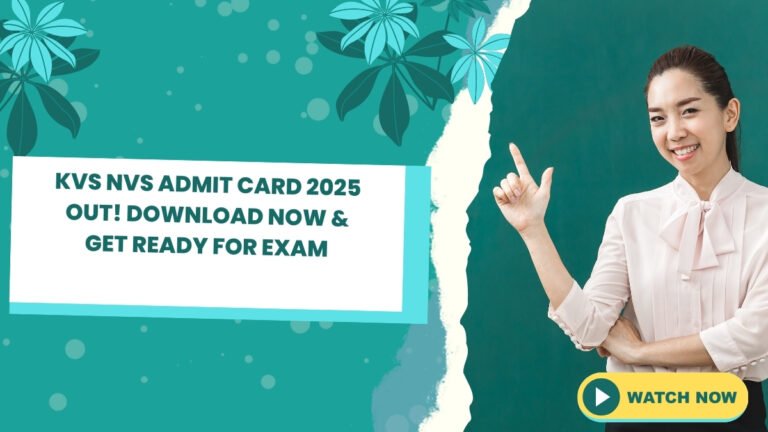KVS NVS Admit Card 2025