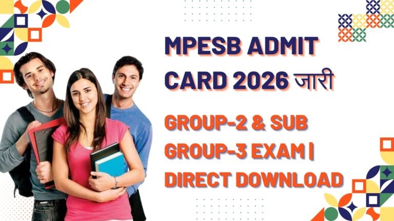 MPESB Admit Card 2026
