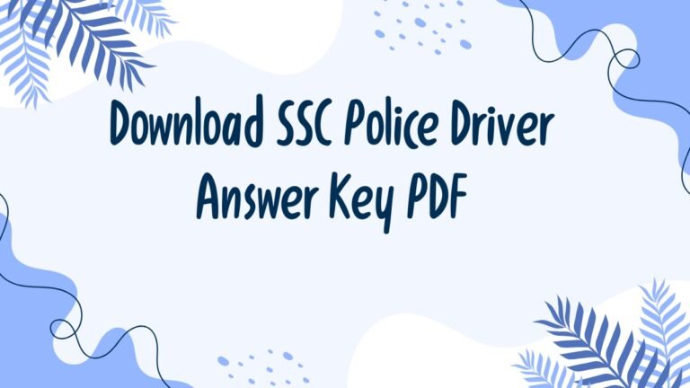 SSC Police Driver