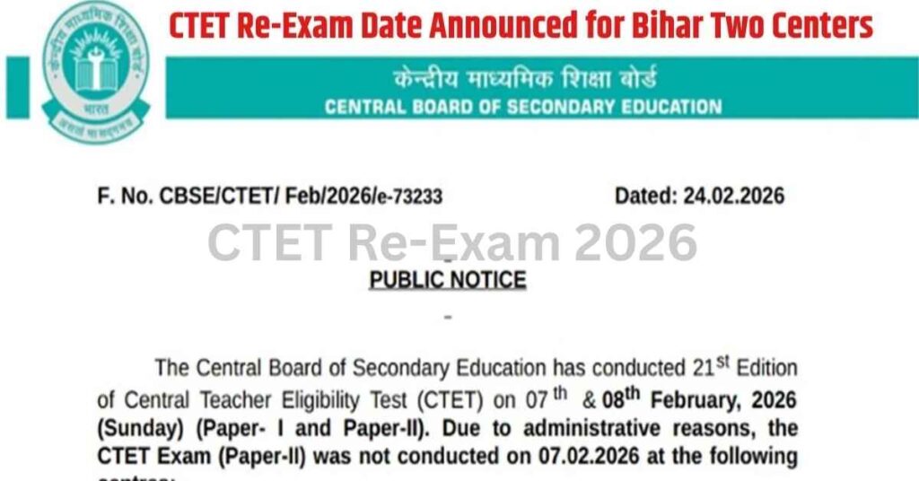 CTET Re-Exam 2026