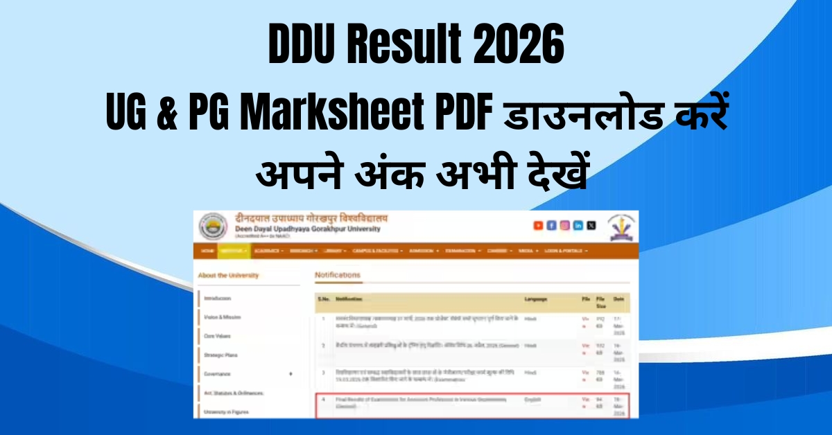 DDU Result 2026