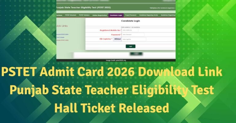 PSTET Admit Card