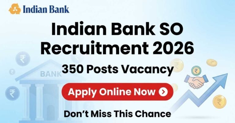 Indian Bank SO Recruitment 2026