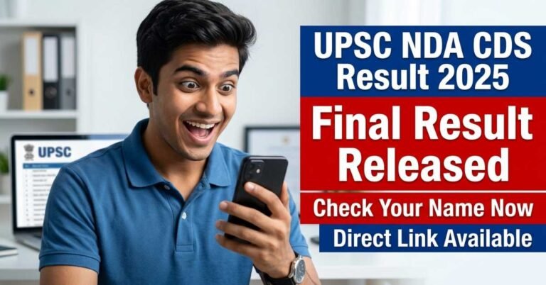 UPSC NDA & CDS 2 Final Result 2025