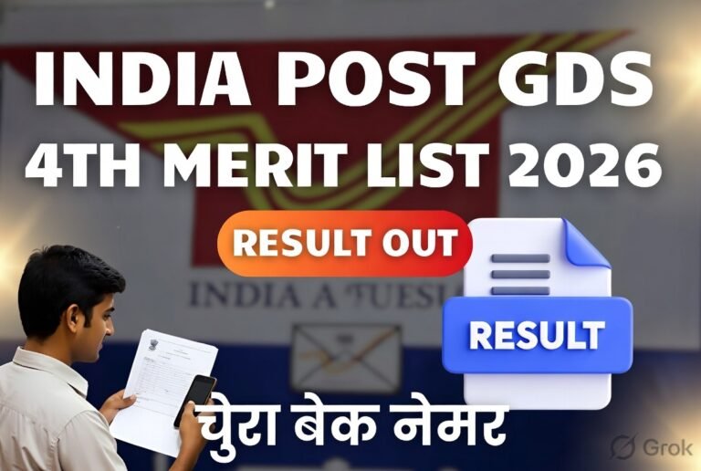 India Post GDS 4th Merit List 2026