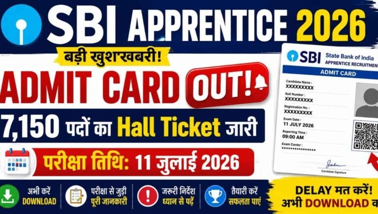SBI Apprentice Admit Card 2026