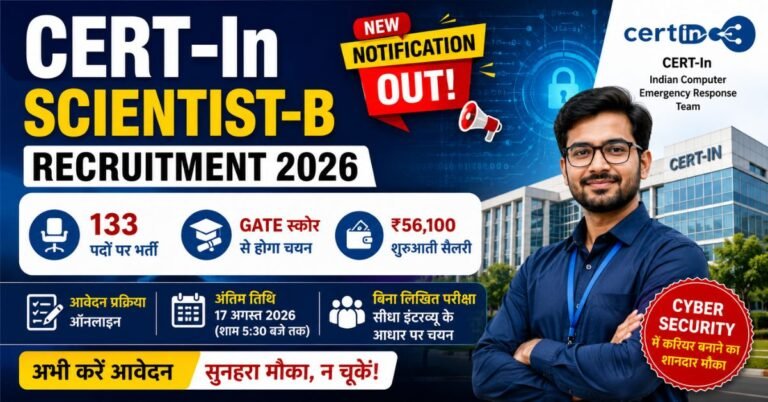 CERT-In Scientist-B Recruitment 2026