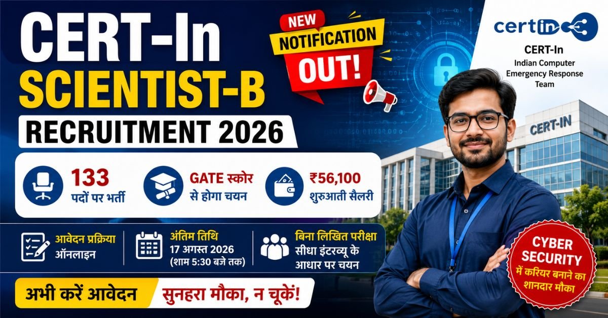 CERT-In Scientist-B Recruitment 2026