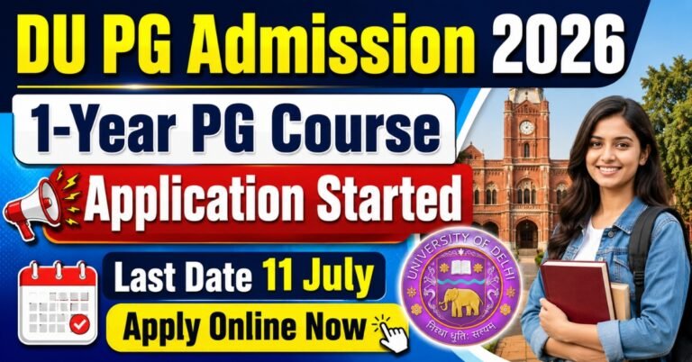DU PG Admissions 2026