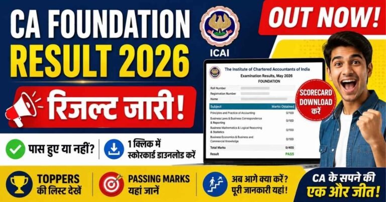 ICAI CA Foundation Result 2026