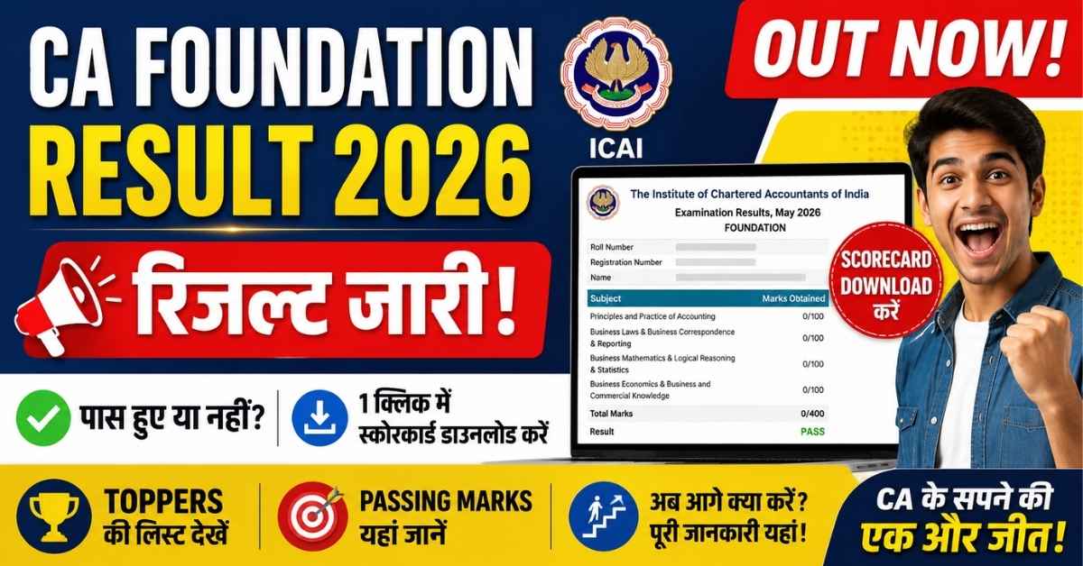 ICAI CA Foundation Result 2026