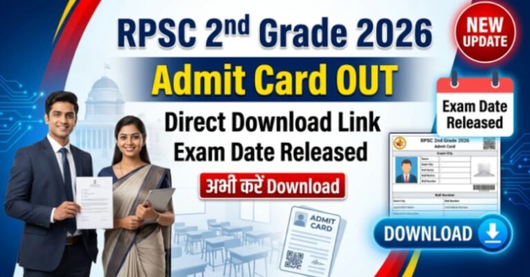 RPSC 2nd Grade Admit Card 2026