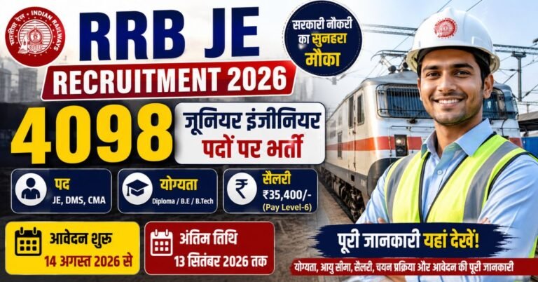 RRB JE Recruitment 2026