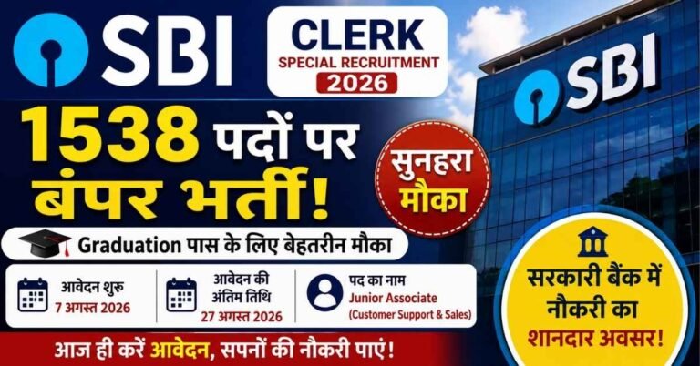 SBI Clerk Special Recruitment 2026