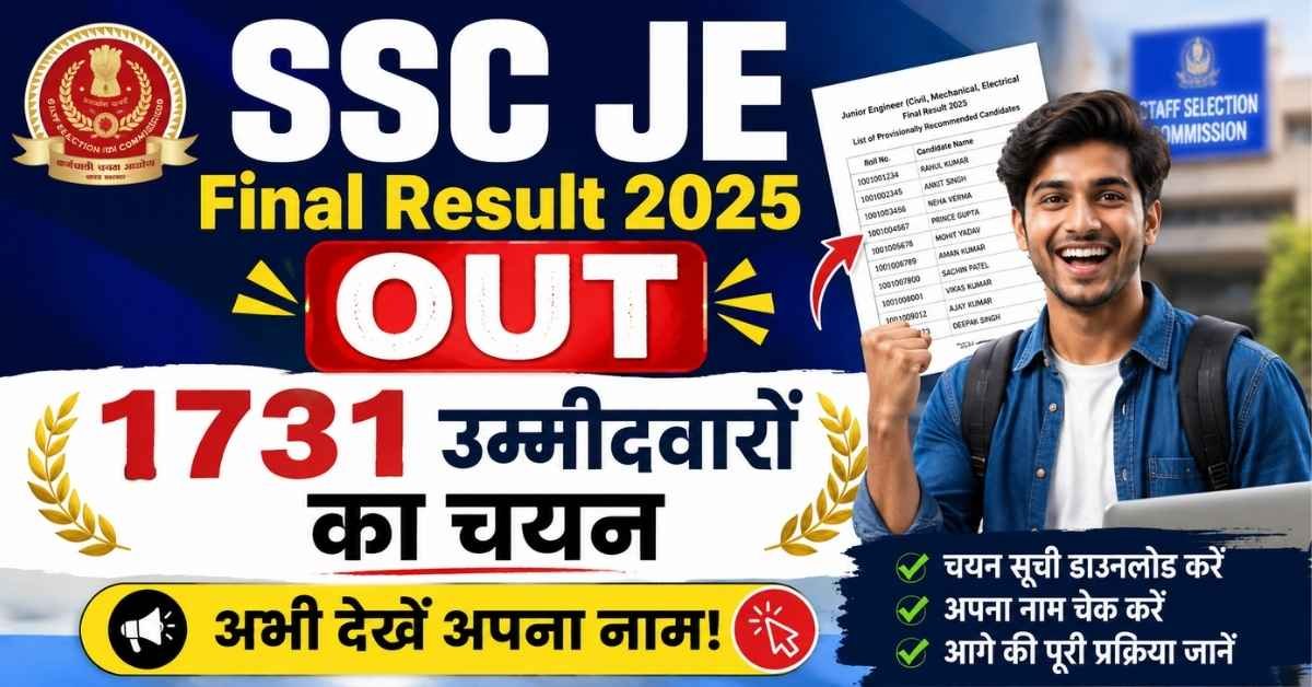 SSC JE Final Result 2025